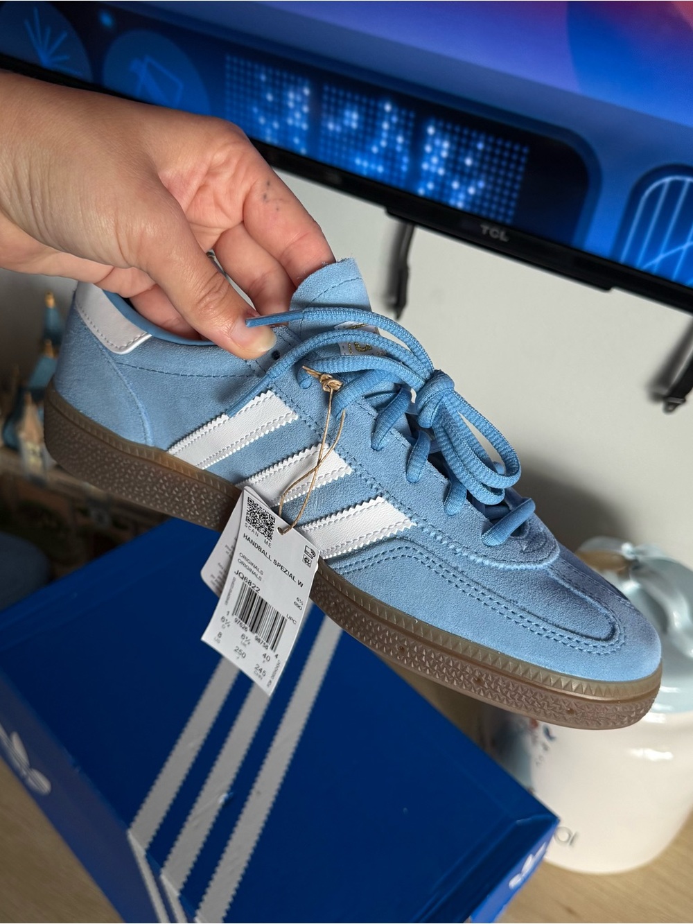 adidas light blue cloud white handball spezial shoes - Picture 2 of 5